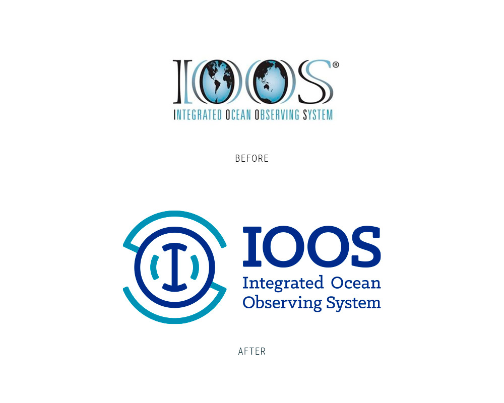 logo design, ioos noaa, integrated ocean observing system, national oceanic and atmospheric administration, rebrand, rebranding, frederic terral, pockitudes, iconography