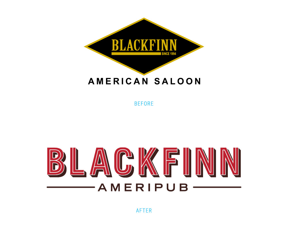 logo design, branding, logo for restaurants, blackfinn, frederic terral